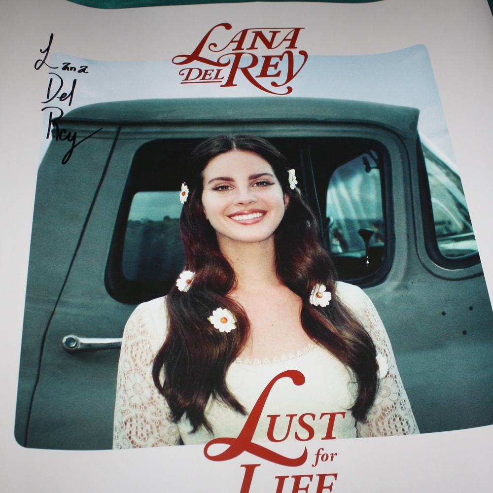Lana Del Rey Autographed Poster Lust For Life RARE